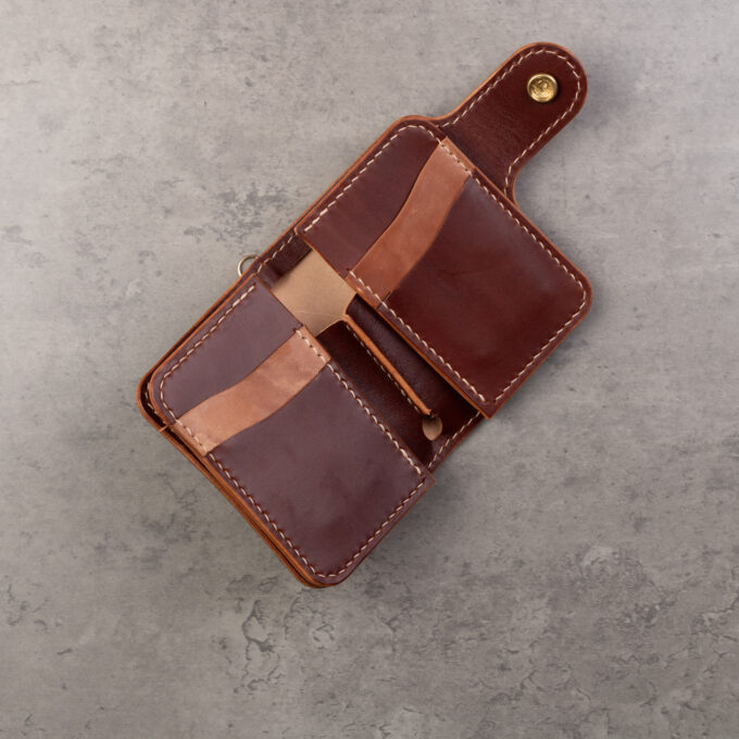 Rebel Bridge The Golden Gate biker wallet Shell cordovan